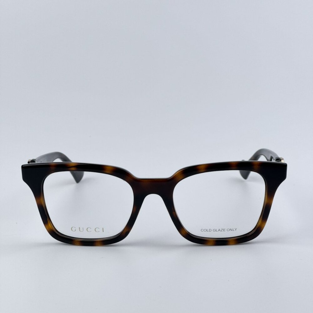 Gucci GG1728O 002 BRAND NEW Eyeglasses Havana Square Women